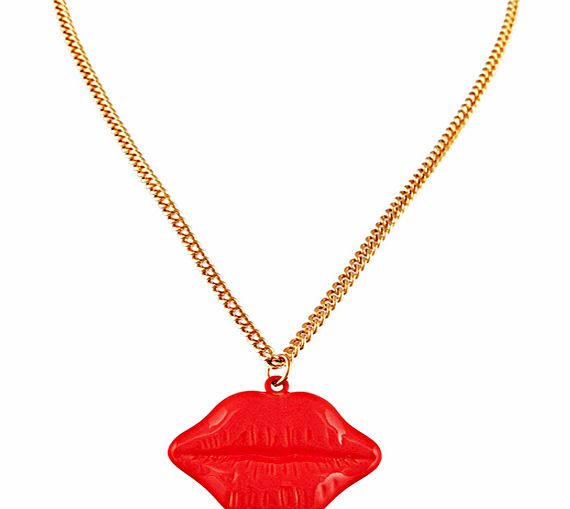 Ladies Red Lips Necklace from AnnaLou of London