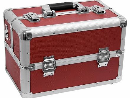 ANNDORA Tool box aluminium Beauty Makeup Therapist Artist Cosmetics Case Box Big - red - 201506