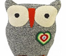 Anne-Claire Petit Owl cushion Heather grey `One size