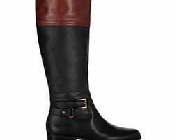 Cold feet tan leather knee-high boots