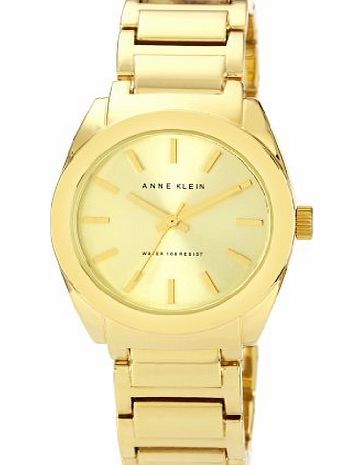 Womens Quartz Watch with Gold Dial Analogue Display and Gold Stainless Steel Bracelet AK/N1060CHGB