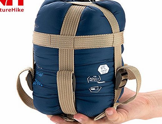 Anself Envelope Outdoor Sleeping Bag Camping Travel Hiking Multifuntion Ultra-light Dark Blue