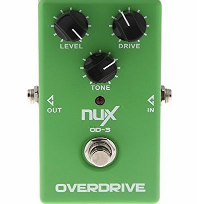 Anself NUX OD-3 Overdrive Guitar Electric Effect Pedal Ture Bypass Green