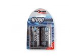 D Fast Rechargeable Batteries - 10000mAh - Pack of 2