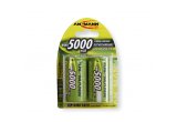 D Fast Rechargeable Batteries - 5000mAh - Pack of 2