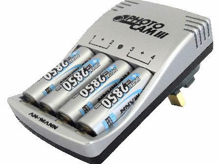 Ansmann PhotoCam III Battery Charger   4 AA