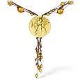 Acapulco - Amber and Gold Beaded Murano Glass Necklace