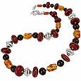 Clotilde - Murano Glass and Sterling Silver Bead Necklace