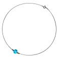 Giglio - Blue Murano Glass 16and#39; Silver Necklace