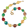 Manuela - Multi-Color Murano Glass Necklace