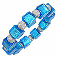 Maya - Blue and Silver Murano Glass Bracelet