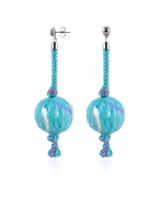 Antica Murrina Veneziana Tess - Turquoise Murano Glass Ball Drop Earrings