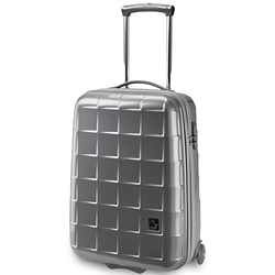 ABS Hard Suitcase Zipped Trolley + FREE Travel