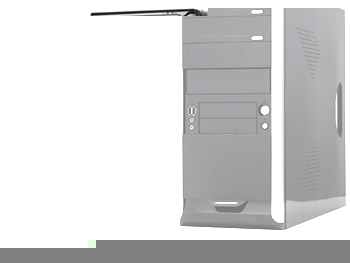 Antler Supercase PC-312B Black/ silver midi 350W air duct audio USB ATX