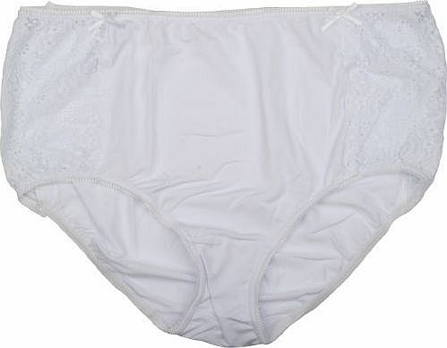 Anucci 3 Pack of White Full Briefs Lace 16/18
