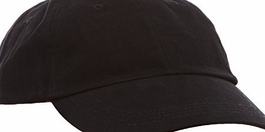 Unisex Low-Profile Brushed Twill Cap, Black, One Size