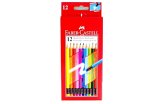 Faber colouring pencils with matching erasers (12).