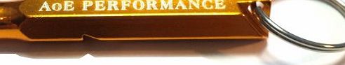 AoE Performance Mini Gold Aluminium Loud Safety Survival Whistle Keyring Keychain By AoE Performance