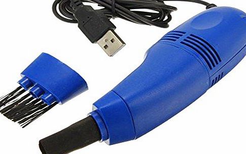 Aohro 2 in 1 Mini Turbo USB Vacuum Cleaner with Brush for Notebook Laptop PC Computer Keyboard Mobile Phones,Aohro Blue Keyboard Hoover(Detachable)Dust Collector