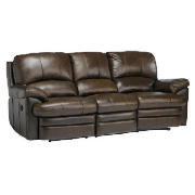 apollo Large Leather Recliner Sofa, Brown