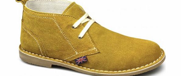 Appetizer Shoes JANINE Ladies Suede Leather Desert Boots Yellow UK 8