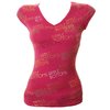 Glamour Rouched T-Shirt (Pink)