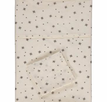April Showers Baby bed linen set - off white, grey stars S