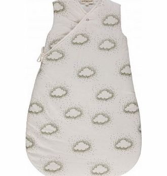 April Showers Clouds baby sleeping bag - off white and khaki