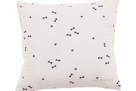 April Showers Cream cushion - black pattern `One size