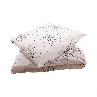 April Showers Junior cream bed linen set - black dots