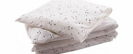 April Showers Junior cream bed linen set - black pattern `One