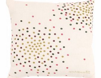 April Showers Vanilla cushion - multicolored dot print `One size