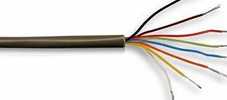 Aptii Alarm Cable Brown 8 Core Burglar Security System Wire Per 50 metres 50m