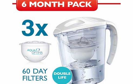 Aqua Optima 2.25L Galia Filter Jug 6 Month Pack