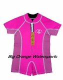 Baby and Toddler Aqua Wave Shortie front Zip Wetsuit L Available in black/yellow, Pink or blue
