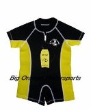 Baby and Toddler Aqua Wave Shortie front Zip Wetsuit XS Available in black/yellow, Pink or blue