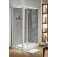 AQUALUX Elite Classic White 1200mm Slider Door for Shower Enclosure
