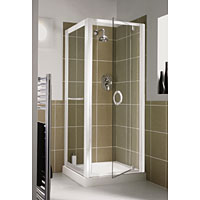 AQUALUX Shower Side Panel White 760mm