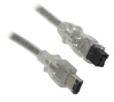 Aquarius Firewire 800 9 Pin to 6 Pin Cable - 2M (Silver)