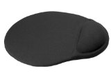 Aquarius Gel Mouse Mat / Pad with Wrist Rest Support - Black