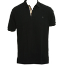 Aquascutum Black Pique Polo Shirt
