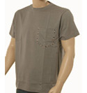 Aquascutum Mens Aquascutum Grey Short Sleeve T-Shirt With Trim on Breast Pocket