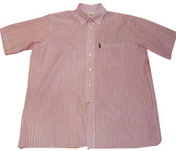 Striped button-down collar shirt