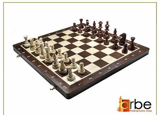 ARBE Wooden Chess Set Tournament 4 WENGE Chess Board & Staunton no 4