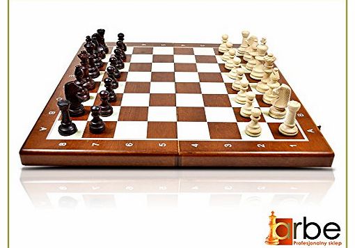 ARBE Wooden Chess Set Tournament 5 - Chess Board & Staunton no 5