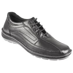 Male Hak1007 Leather Upper Leather/Textile Lining in Black