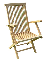 Arboreta Wilton Folding Garden Arm Chair
