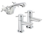 Architeckt Madrid Chrome Bath Tap and Basin Mixer Tap Pack