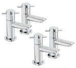 Madrid Chrome Bath Tap and Basin Tap Pack