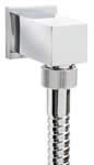 Square Chrome Wall Union Elbow for Concealed Showers